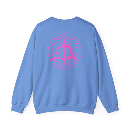 Legacy - Unisex Heavy Blend™ Crewneck Sweatshirt - Pink logo