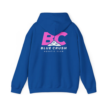 Blue Crush - Unisex Heavy Blend Hoodie - Pink Logo