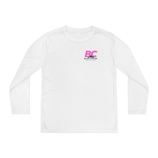 Blue Crush - Youth Long Sleeve Tee - Pink logo