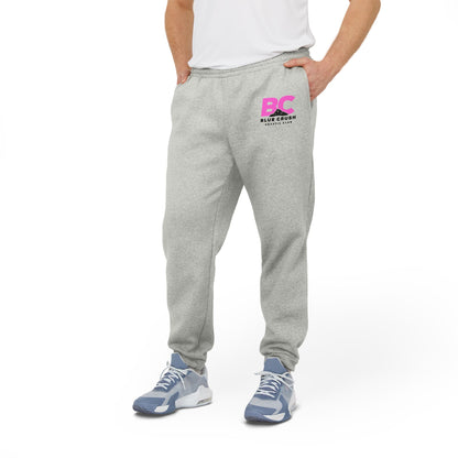 Blue Crush - Adidas Unisex Fleece Joggers - Pink logo