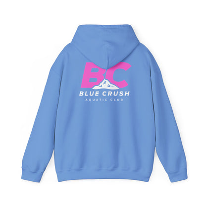 Blue Crush - Unisex Heavy Blend Hoodie - Pink Logo