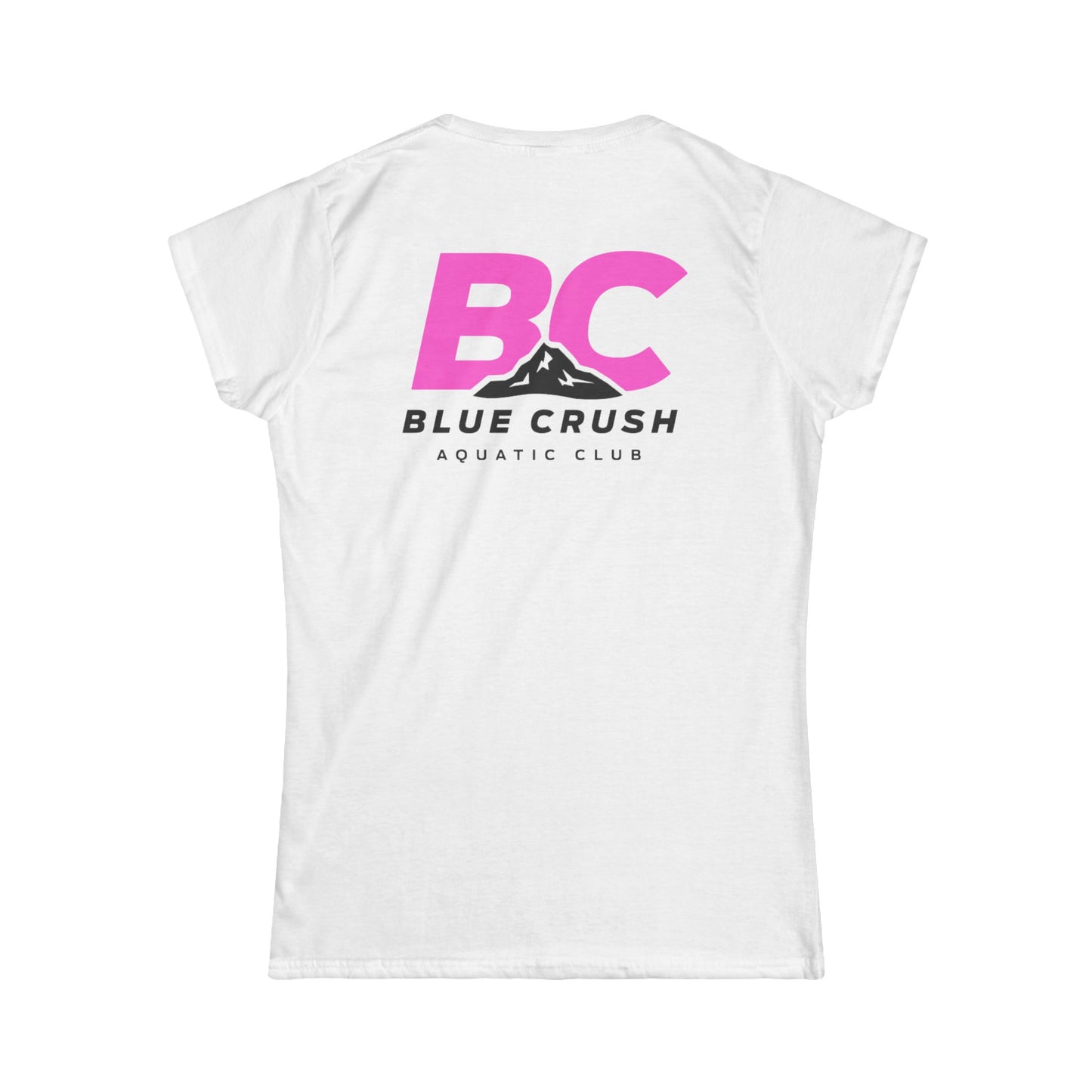 Blue Crush - Women's Soft style Tee - Pink logo