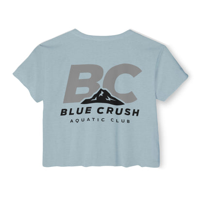 Blue Crush - Women's Crop Top - Gray logo