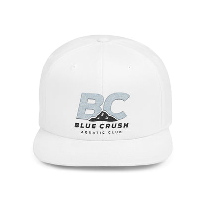 Blue Crush - Flat Bill Snapback - White w/Gray & Black logo