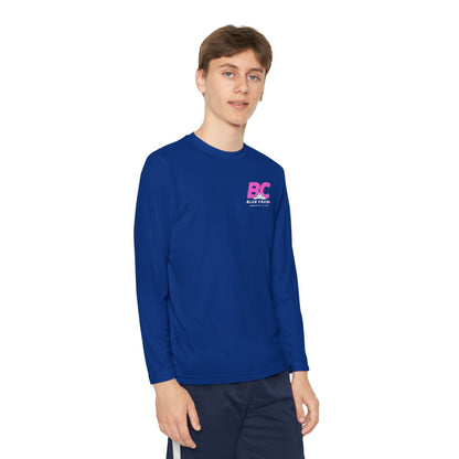 Blue Crush - Youth Long Sleeve Tee - Pink logo