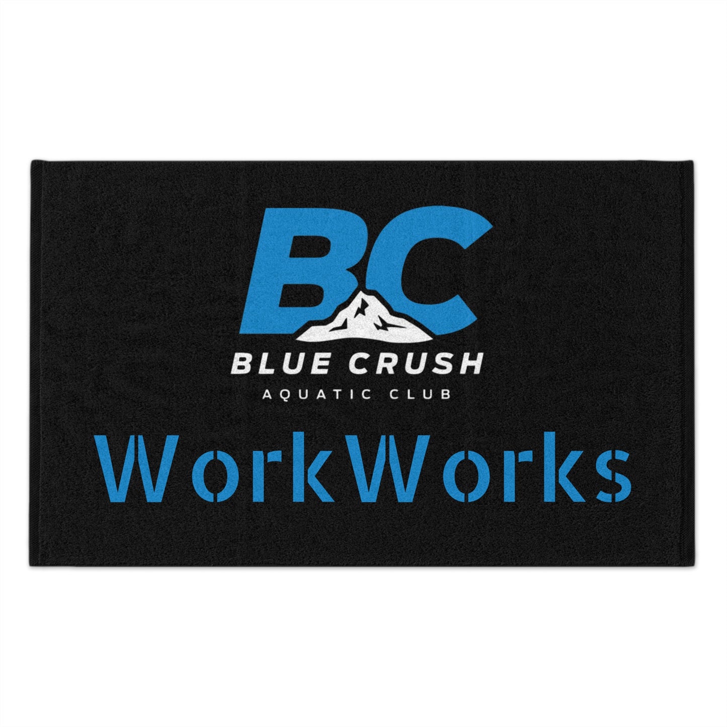 Blue Crush - Rally Towel - Black w/Blue & White logo