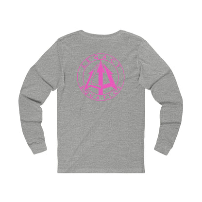 Legacy - Unisex Long Sleeve Tee - Pink logo