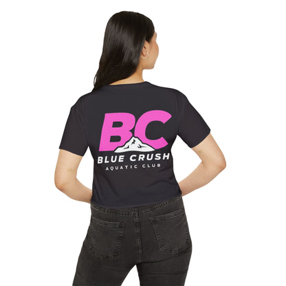 Blue Crush - Women's Crop Top - Pink logo