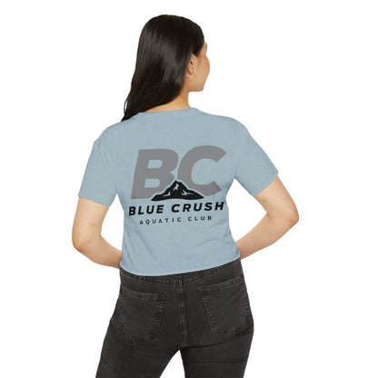 Blue Crush - Women's Crop Top - Gray logo