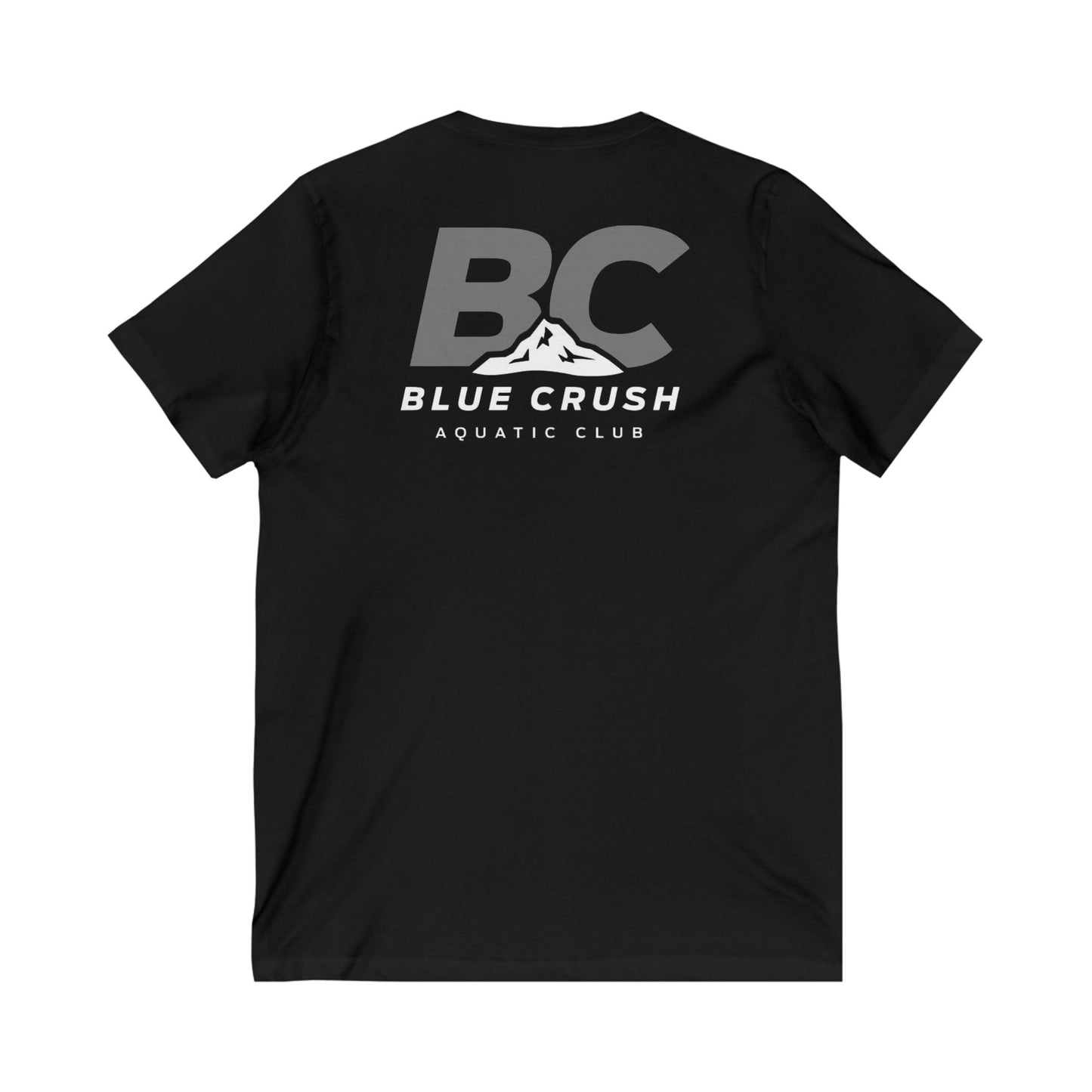 Blue Crush - Unisex Jersey Short Sleeve V-Neck Tee - Gray logo