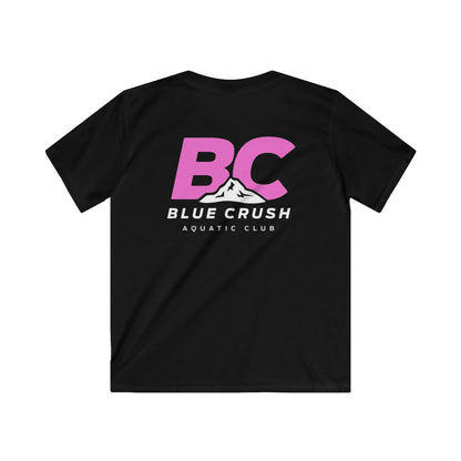 Blue Crush - Kids Soft style Tee - Pink logo