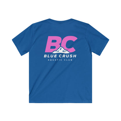 Blue Crush - Kids Soft style Tee - Pink logo