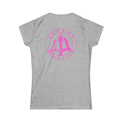 Legacy - Women's Softstyle Tee - Pink logo