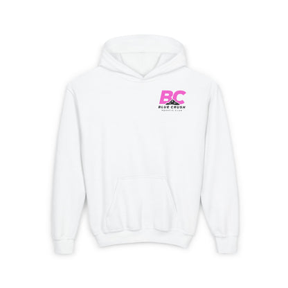 Blue Crush - Youth Heavy Blend Hoodie - Pink logo