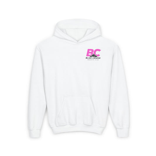 Blue Crush - Youth Heavy Blend Hoodie - Pink logo