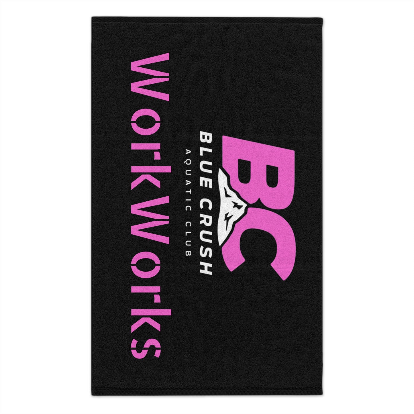 Blue Crush - Rally Towel - Black w/pink & white logo