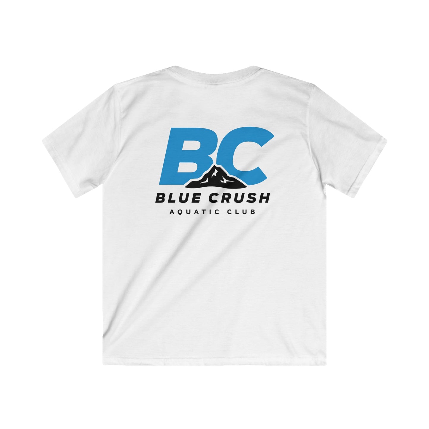 Blue Crush - Kids Soft style Tee - Blue logo