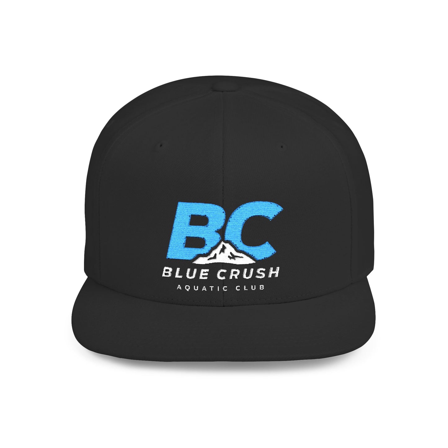 Blue Crush - Flat Bill Snapback - Black w/Blue & Black logo