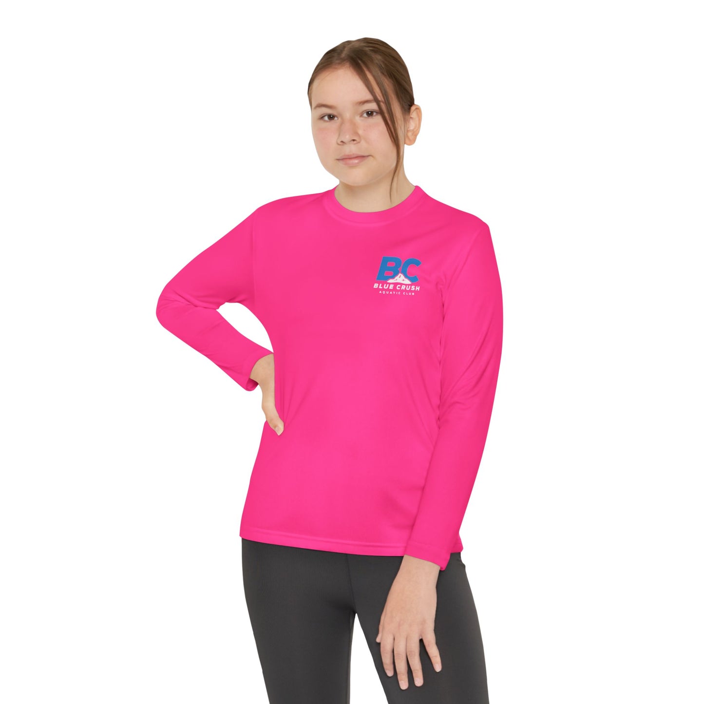 Blue Crush - Youth Long Sleeve Tee - Blue Logo