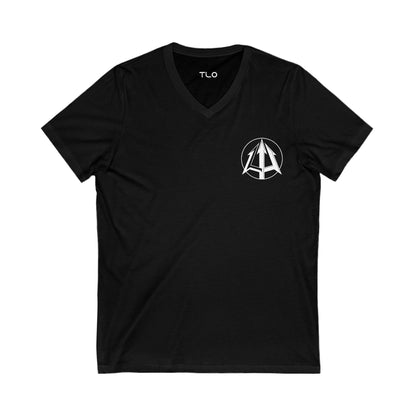 Legacy - Unisex Jersey V-Neck Tee - Black Logo