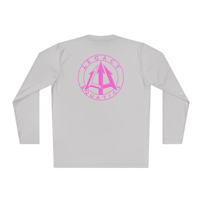 Legacy - Unisex Lightweight Long Sleeve Tee - Pink logo