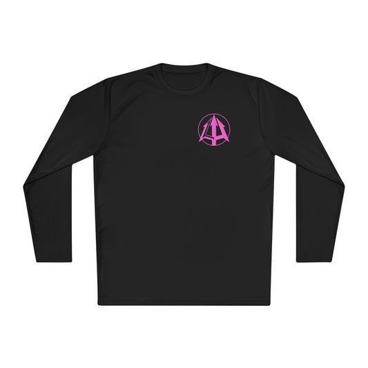 Legacy - Unisex Lightweight Long Sleeve Tee - Pink logo