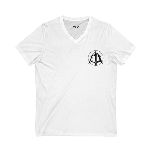 Legacy - Unisex Jersey V-Neck Tee - Black Logo