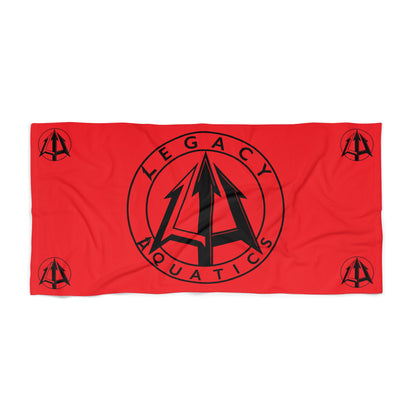 Legacy - Beach Towel - Black logo w/red towel