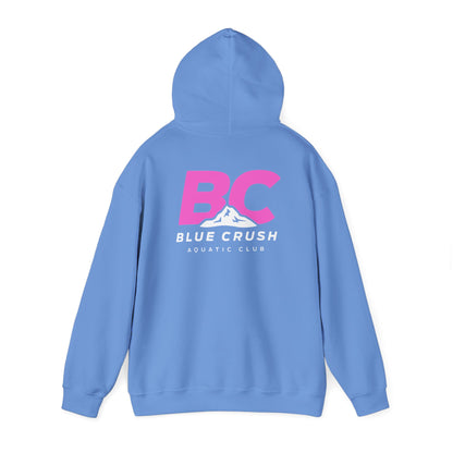 Blue Crush - Unisex Heavy Blend Hoodie - Pink Logo