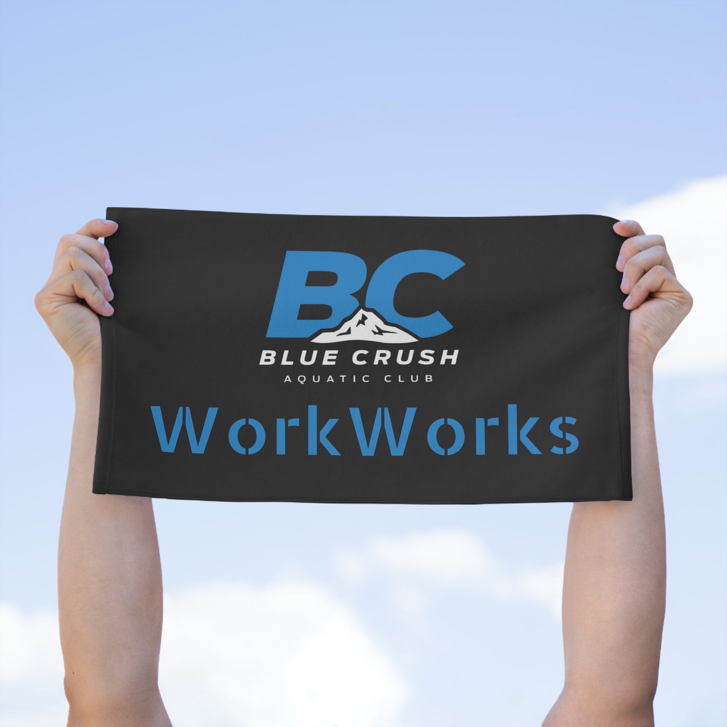 Blue Crush - Rally Towel - Black w/Blue & White logo