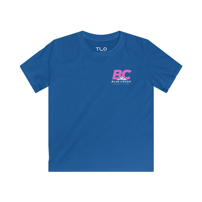 Blue Crush - Kids Soft style Tee - Pink logo