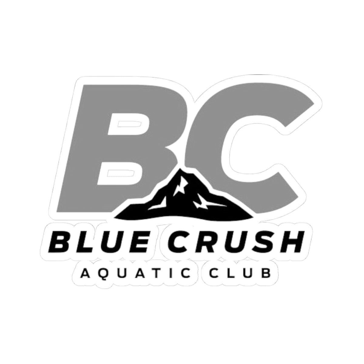 Blue Crush - Kiss-Cut Stickers - Gray & Black logo