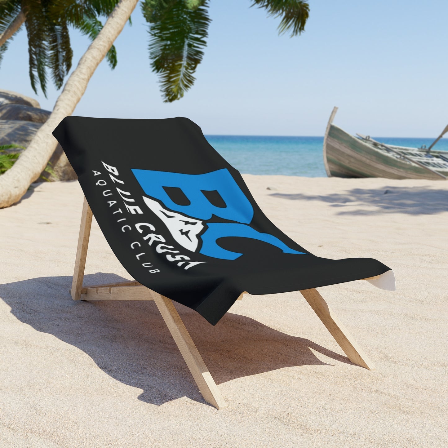 Blue Crush - Beach Towel - Black w/Blue & White logo