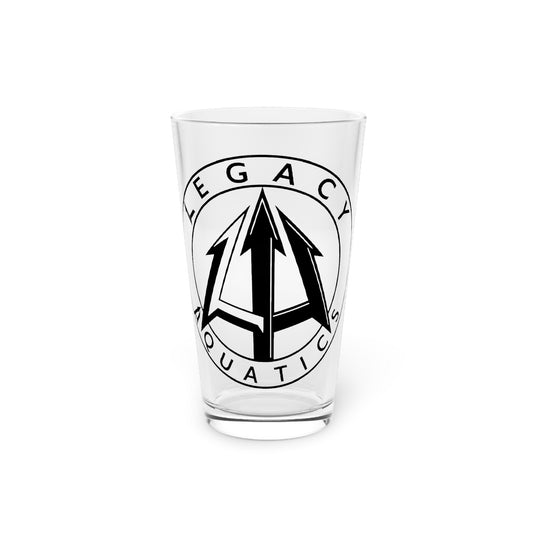 Legacy - 16oz Pint Glass - Black logo