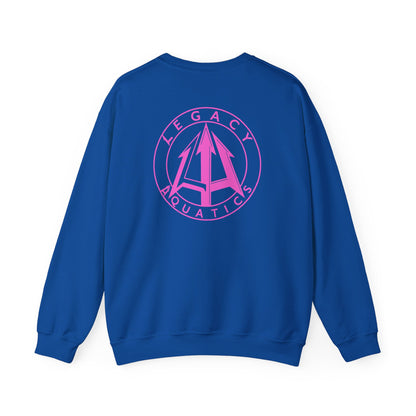 Legacy - Unisex Heavy Blend™ Crewneck Sweatshirt - Pink logo