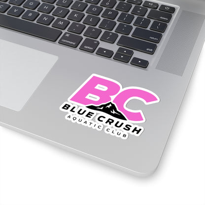 Blue Crush - Kiss-Cut Stickers - Pink & Black logo