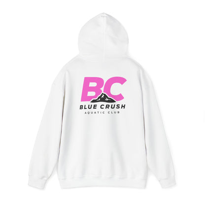 Blue Crush - Unisex Heavy Blend Hoodie - Pink Logo