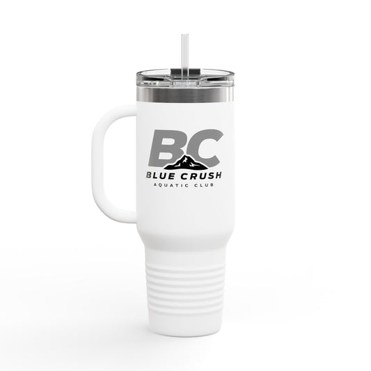 Blue Crush - 40oz Insulated Travel Mug - Grey Logo