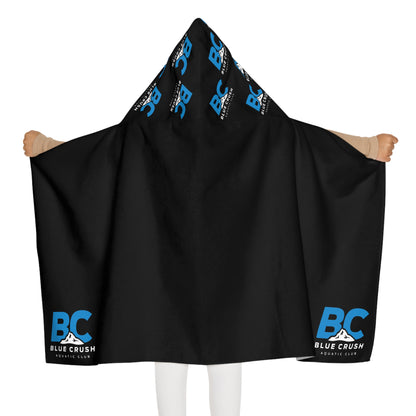 Blue Crush - Youth Hooded Towel - Black w/Blue & White logo