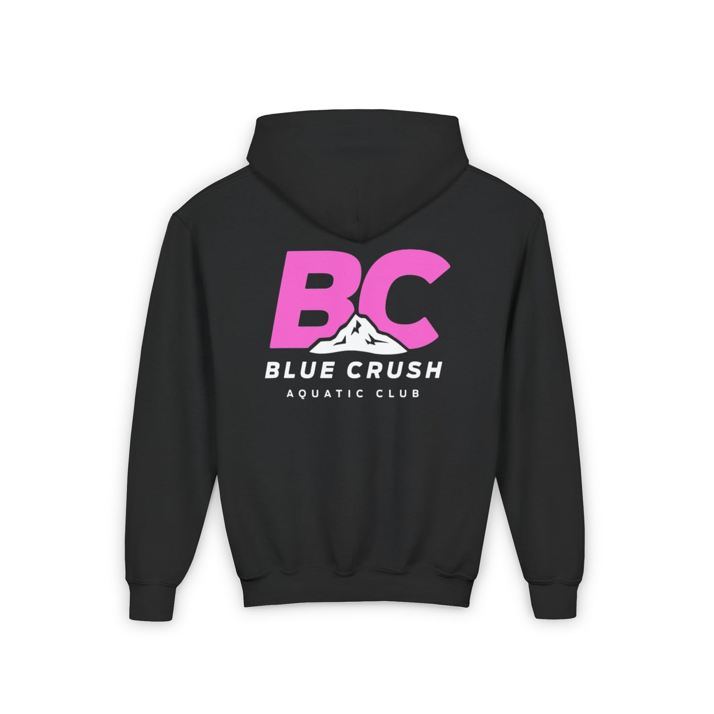 Blue Crush - Youth Heavy Blend Hoodie - Pink logo