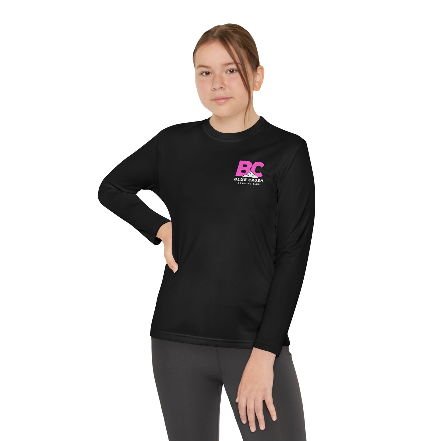 Blue Crush - Youth Long Sleeve Tee - Pink logo