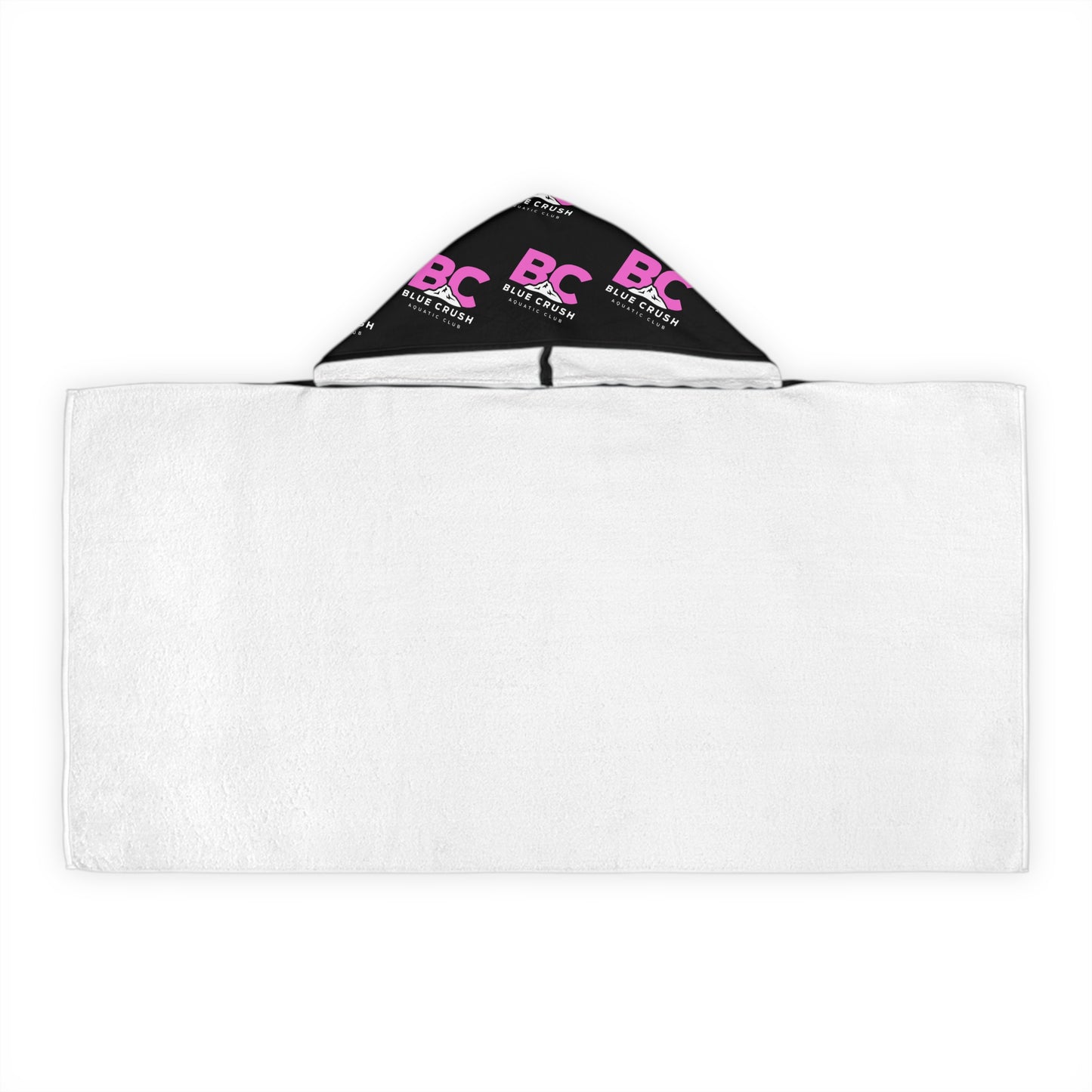 Blue Crush - Youth Hooded Towel - Black w/Pink & white logo