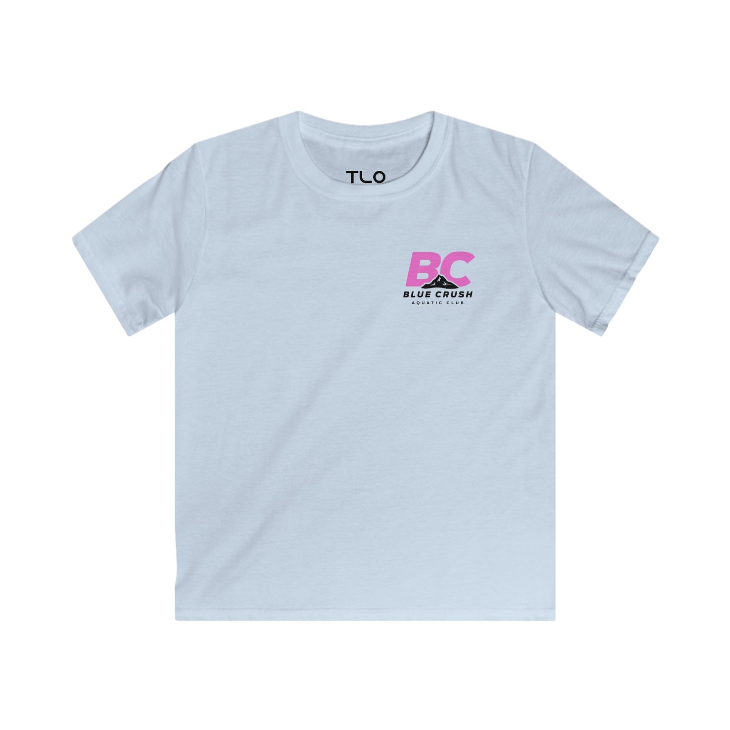 Blue Crush - Kids Soft style Tee - Pink logo