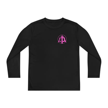 Legacy - Youth Long Sleeve Tee - Pink logo