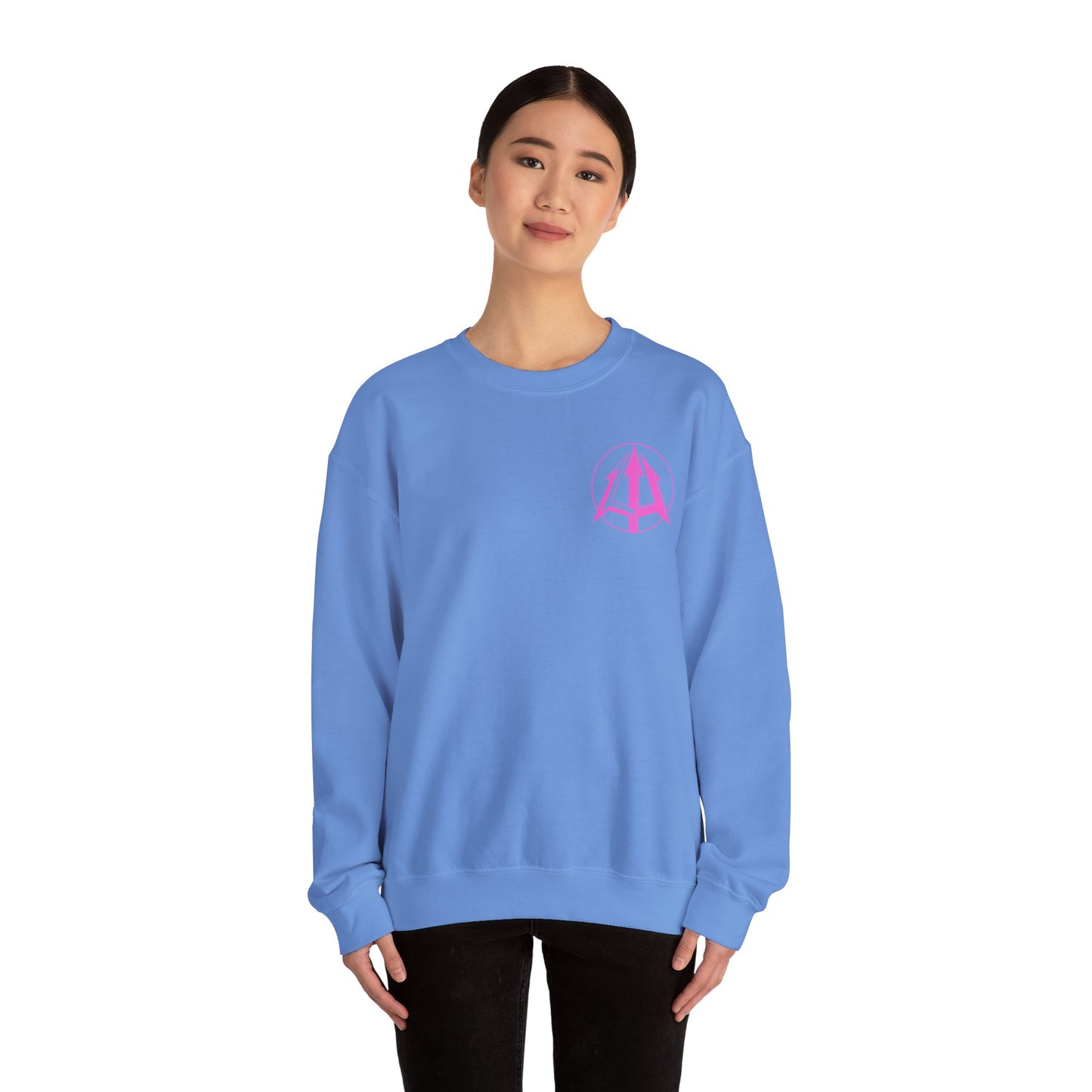 Legacy - Unisex Heavy Blend™ Crewneck Sweatshirt - Pink logo