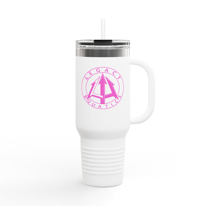 Legacy - 40oz Travel Mug - Pink logo