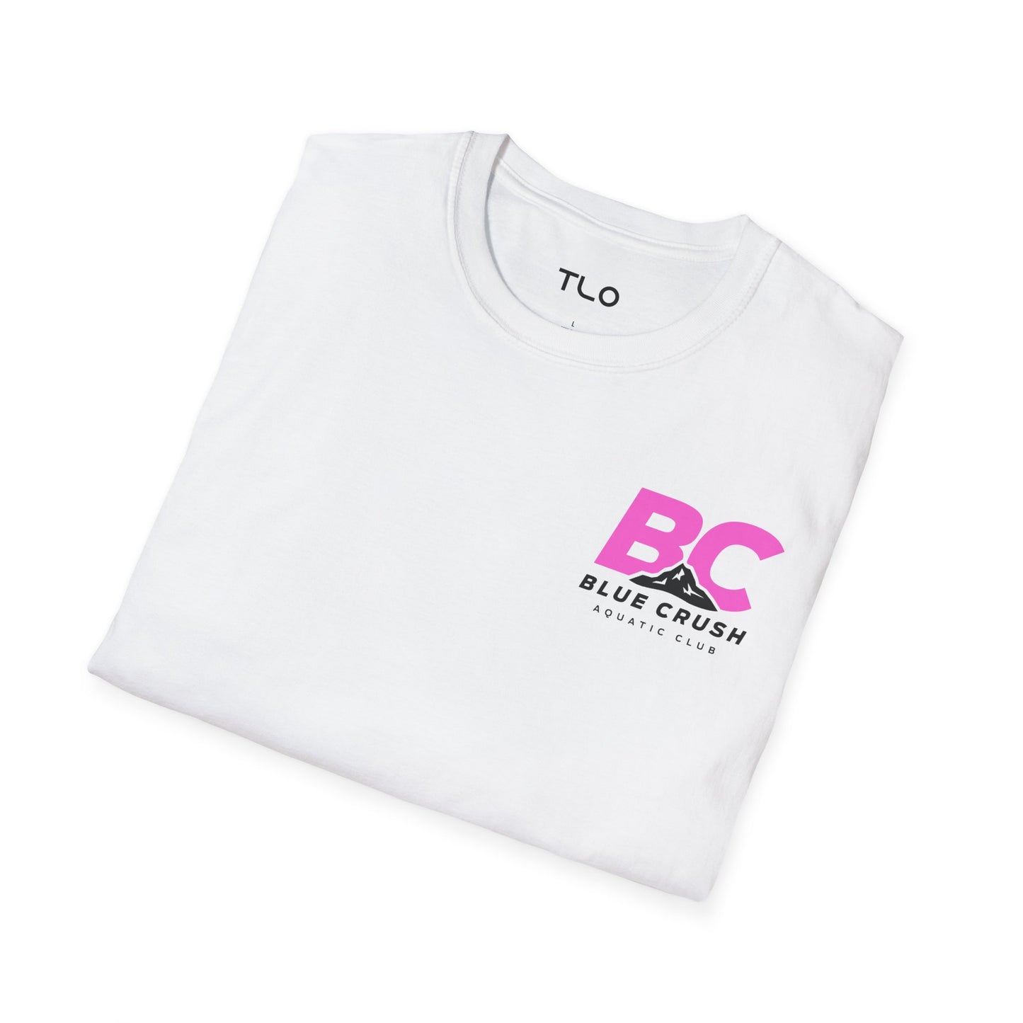 Blue Crush - Unisex Soft style T-Shirt - Pink logo