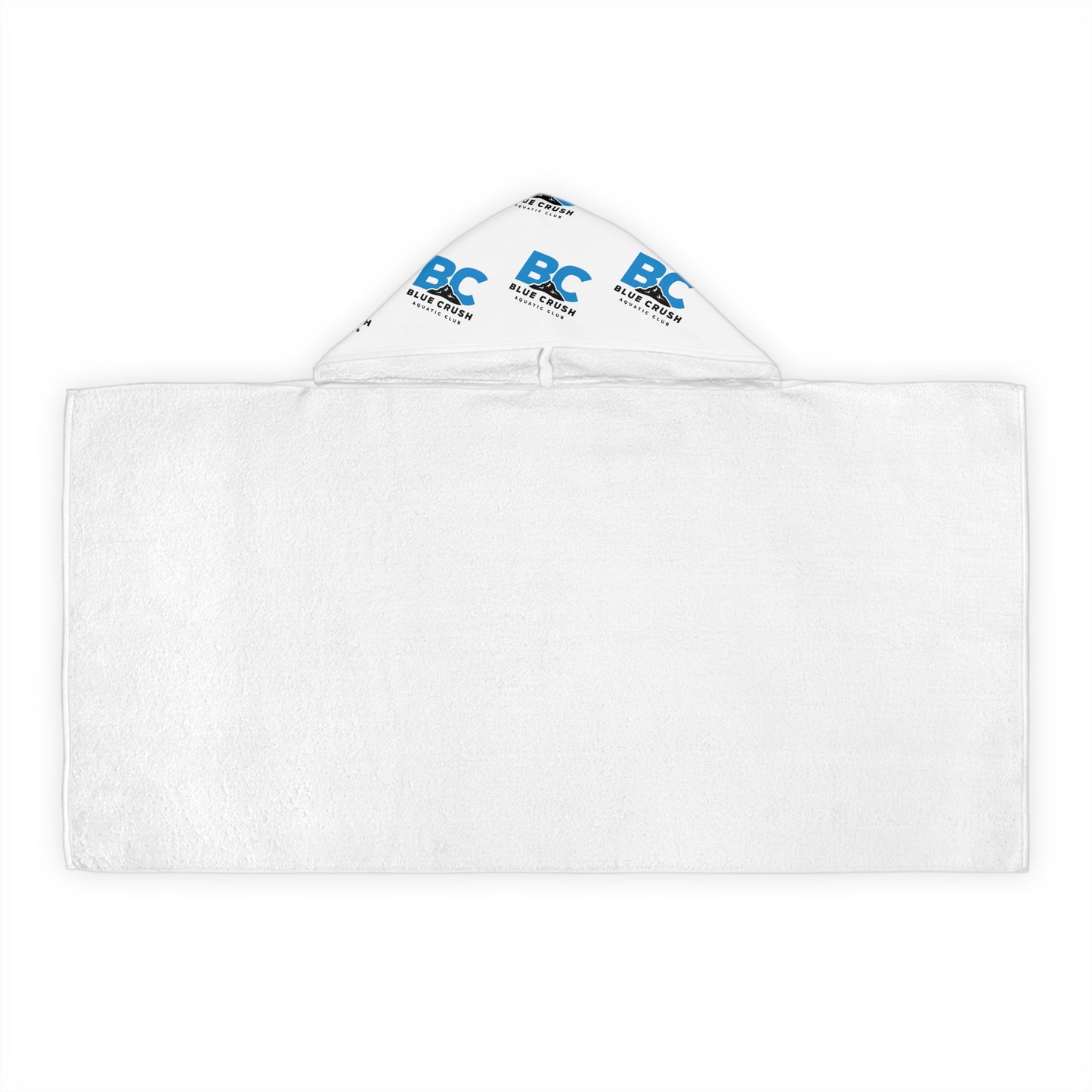 Blue Crush - Youth Hooded Towel - White w/blue & black logo