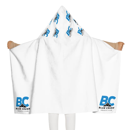 Blue Crush - Youth Hooded Towel - White w/blue & black logo