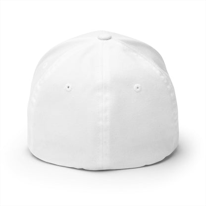 Blue Crush - Closed-Back Structured Cap - White w/Blue & Black Logo